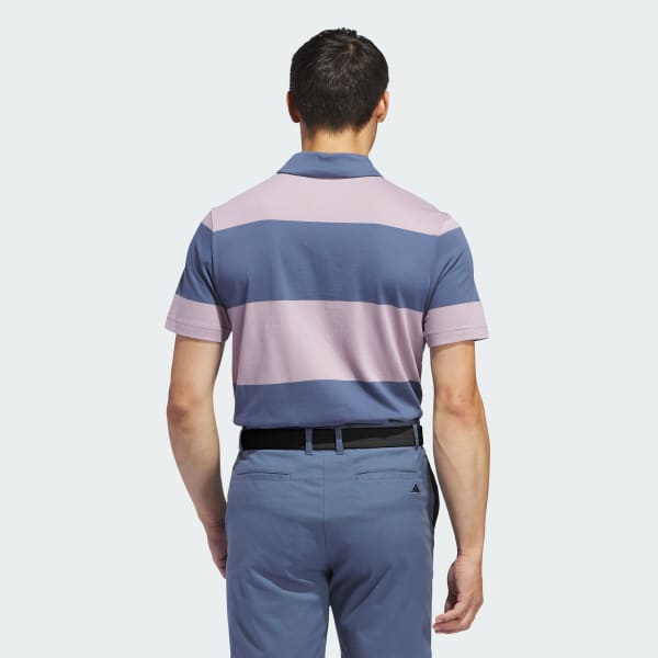 Purple Colorblock Rugby Stripe Polo Shirt