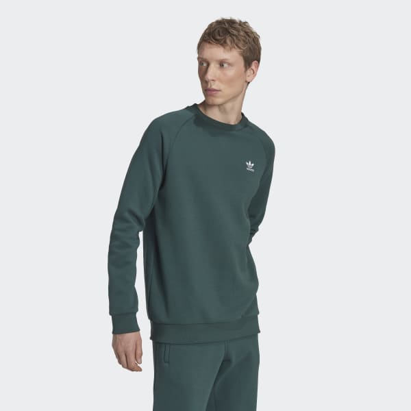 adidas Adicolor Essentials Trefoil Crewneck Sweatshirt - Green | adidas UK