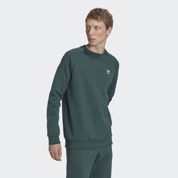 Zielony Adicolor Essentials Trefoil Crewneck Sweatshirt JKZ50