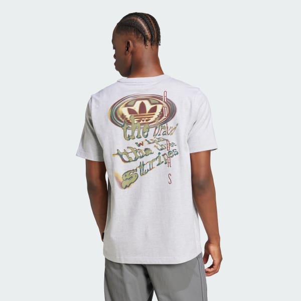 Gris Playera adidas Originals 90s Estampada