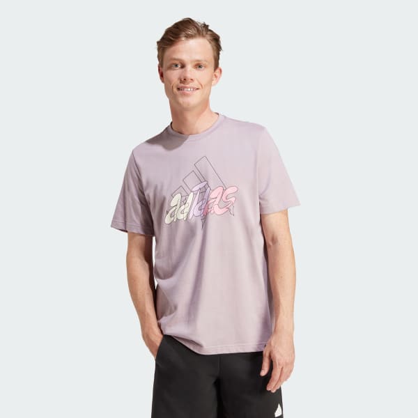 Violeta Playera Estampada Illustrated Badge