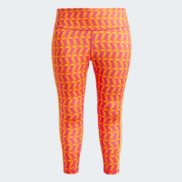 ★アディダス★ アディダス x FARM 7/8 レギンス(プラスサイズ) adidas x FARM 7/8 Leggings (Plus Size) - Orange | Free
