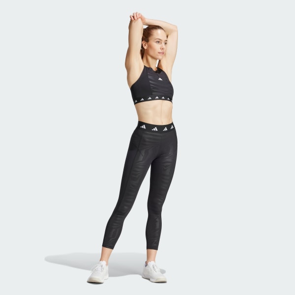 Czerń Biustonosz Powerimpact Training Medium-Support Techfit High-Neck Zip