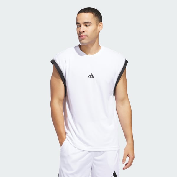 Blanco Camiseta sin mangas adidas Basketball All-World