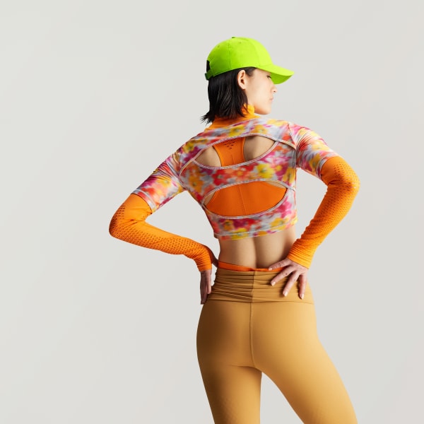 zlutá Crop Top adidas by Stella McCartney