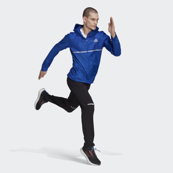 adidas Own the Run Jacket - Blue | Free Shipping with adiClub | adidas US