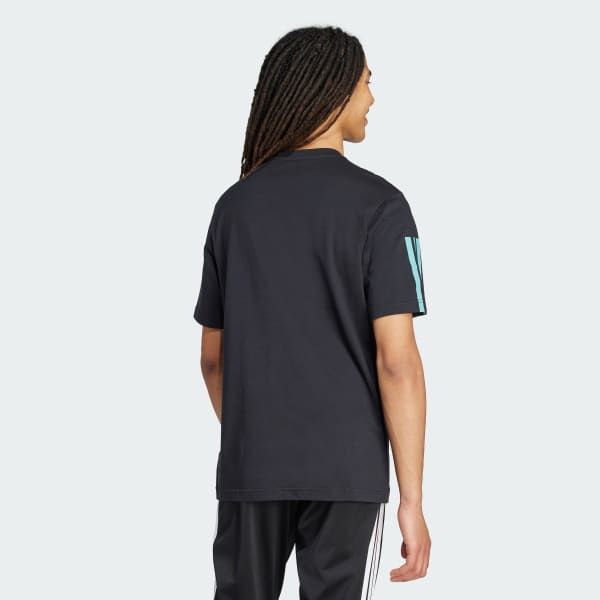 Preto Camiseta Estampada Color Script