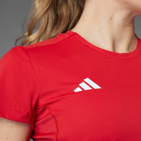Kirmizi Adizero Essentials Koşu Tişörtü