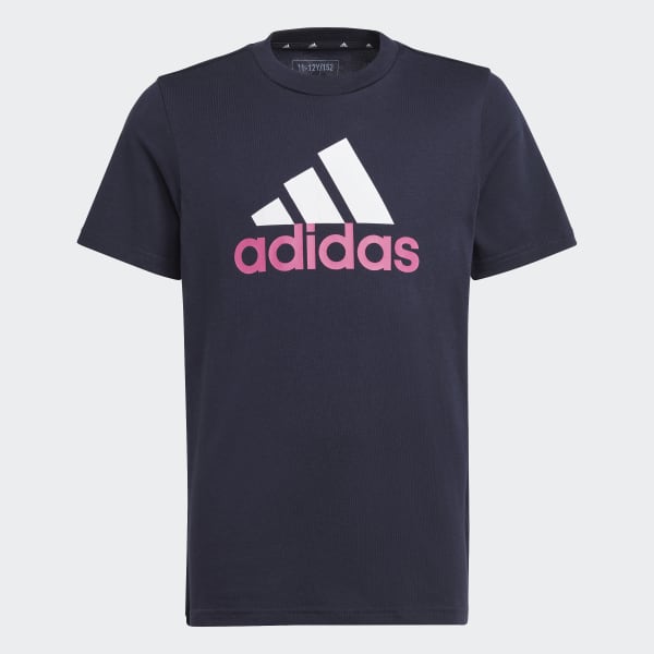 Blue Essentials Two-Color Big Logo Cotton Tee