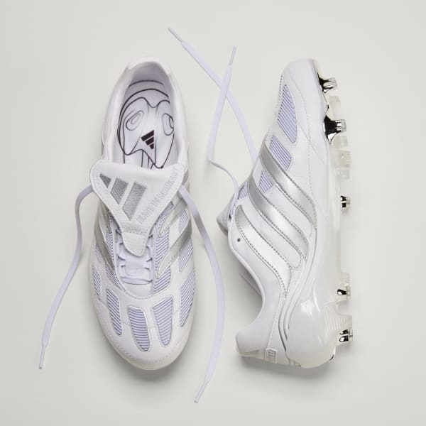 Vit Predator Precision Firm Ground Fotbollsskor