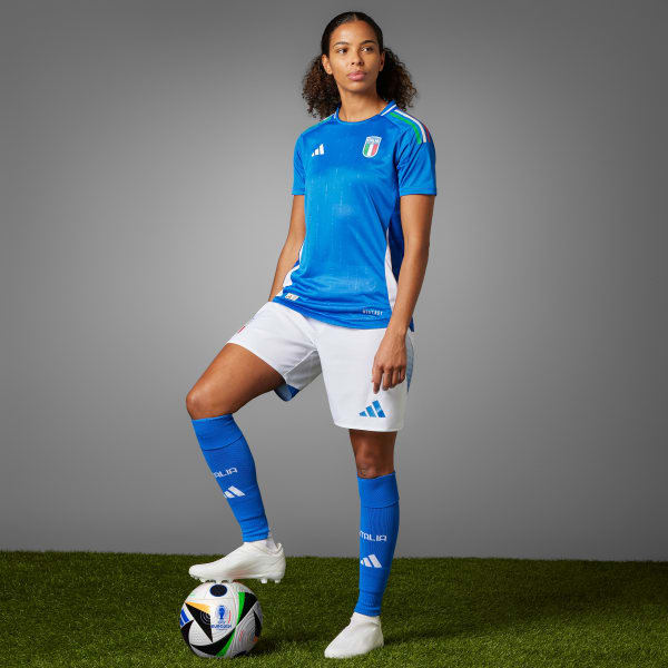 Bleu Maillot Domicile équipe féminine Italie 2024 Authentique