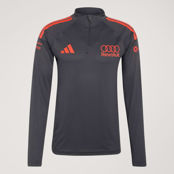 Negro CAMPERA MECÁNICOS AUDI REVOLUT F1 TEAM CIERRE CORTO