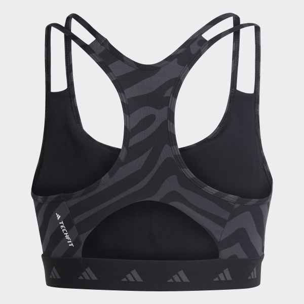 Multicolor Hyperglam Techfit Medium-Support Zebra Bra