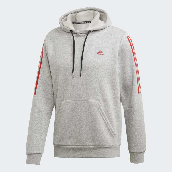 adidas Must Haves Fleece Hoodie Grey adidas New Zealand