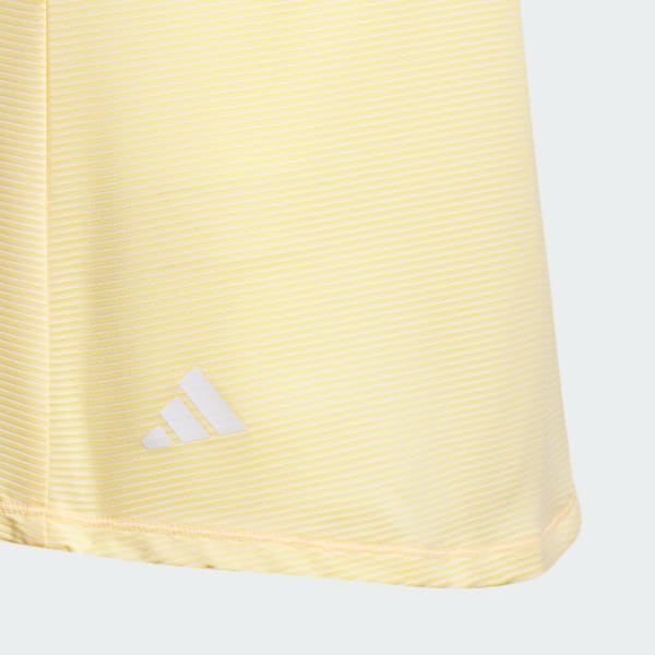 Orange Ottoman Striped Sleeveless Polo Shirt