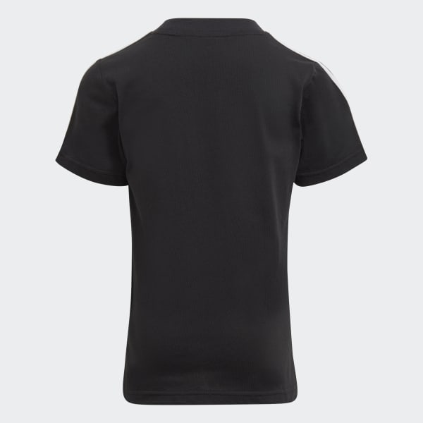 Black Essentials 3-Stripes Cotton Tee