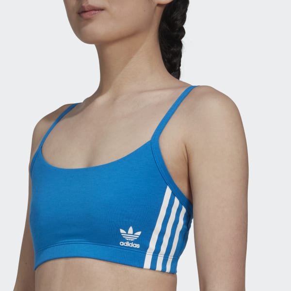 Blau adicolor Comfort Flex Cotton Scoop Bralette HPO29