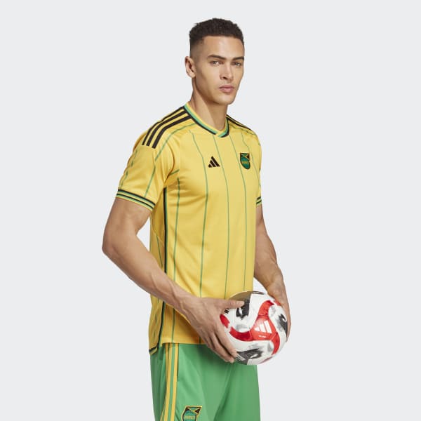 adidas Men's Soccer Jamaica 23 Home Jersey - Gold adidas US