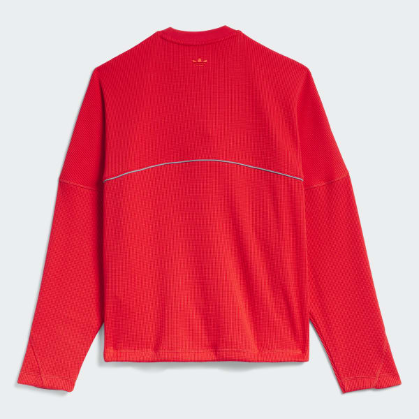 adidas La Cienega Long Sleeve Sports Tee - Red | Free Shipping