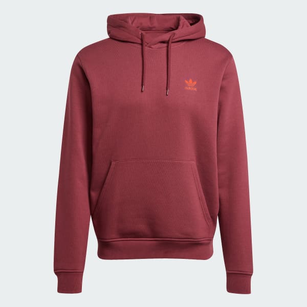 adidas Trefoil Essentials Hoodie - Burgundy | Free Shipping