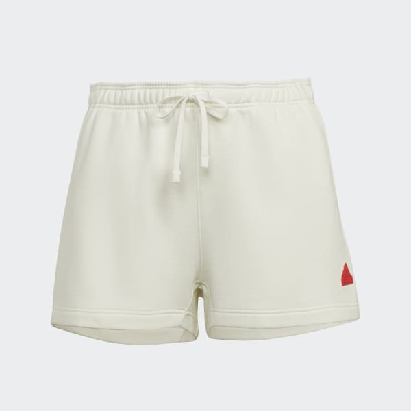 Weiss Sweat Shorts – Große Größen GR681