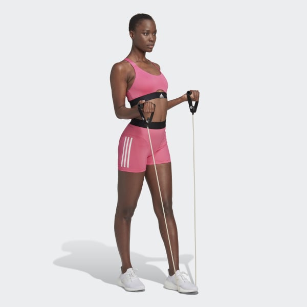 Rozowy Hyperglam 3-Stripes Short Tights VK278