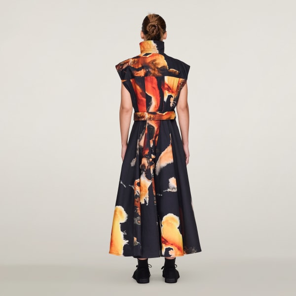 Siyah Y-3 AOP UT Twill Elbise