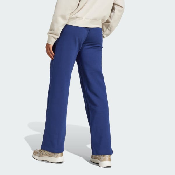 Blue Essentials Small Logo Feel Cozy Open-Hem Pants