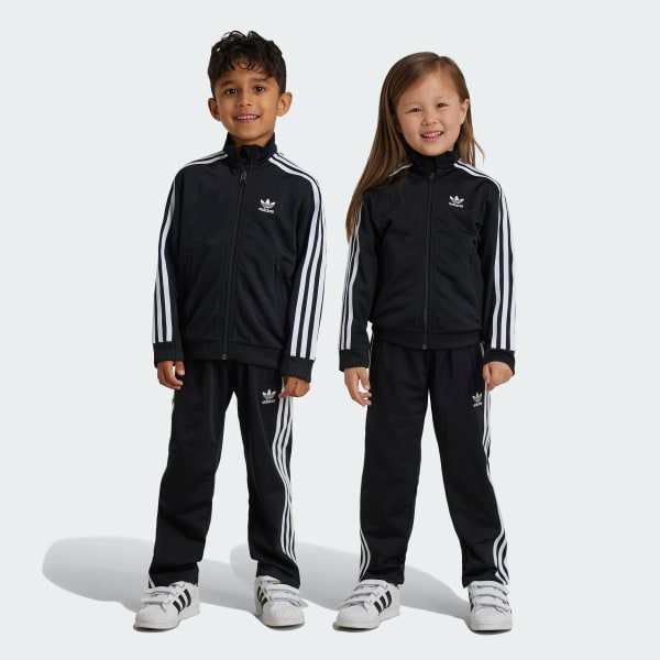Black Adicolor Firebird Track Suit Kids