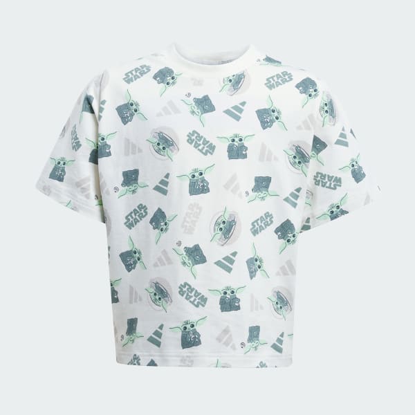 White ADIDAS STAR WARS MANDALORIAN T-SHIRT