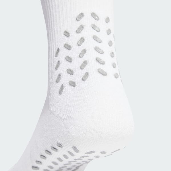 Weiss adidas Football GRIP Printed Cushioned Crew Performance Socken