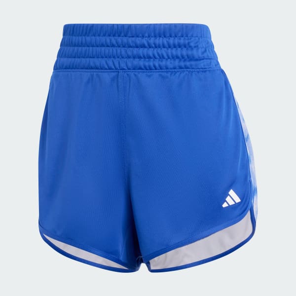 สีน้ำเงิน กางเกงขาสั้นผ้าถักพิมพ์ลายลายดอกไม้มัดย้อมทั้งตัว Pacer Training Essentials