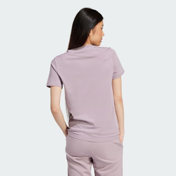 Morado Camiseta Essentials Logo Ajustada