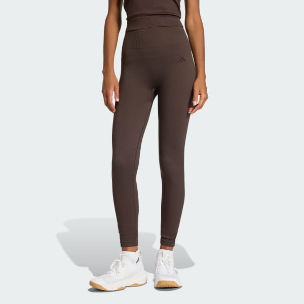 Marron Legging d'entraînement maille long Essentials