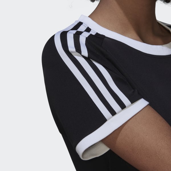 Czerń Adicolor Classics Slim 3-Stripes Tee F0357