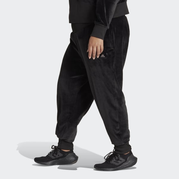 Zwart Holidayz Cozy Velour Joggingbroek (Grote Maat) VS801
