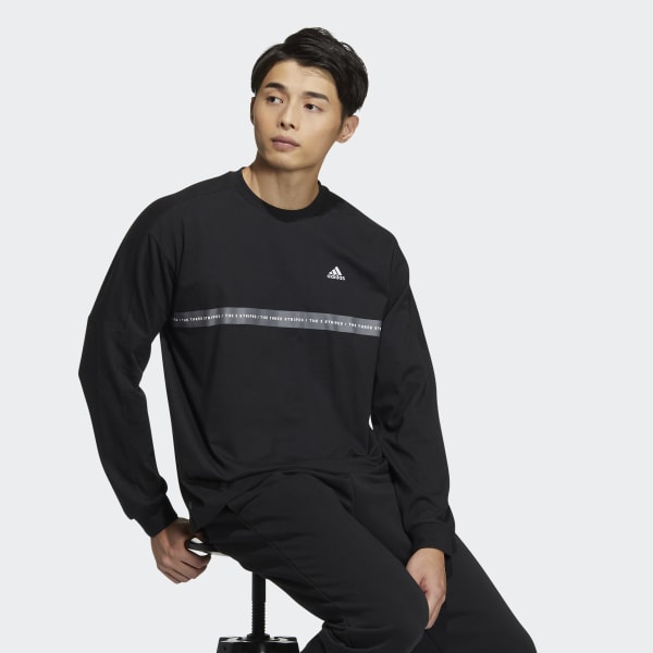 Black 루즈 핏 헤비 긴팔 티 