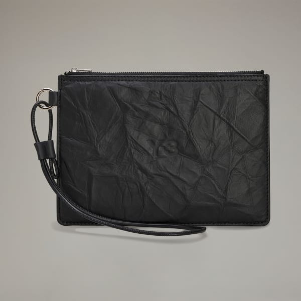 Noir Pochette cuir froissé Y-3
