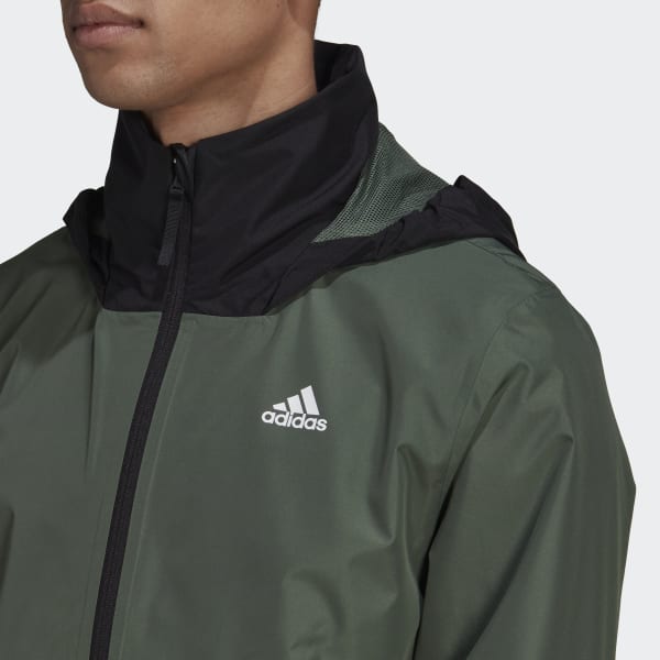 Gronn BSC 3-Stripes RAIN.RDY Jakke MMV04
