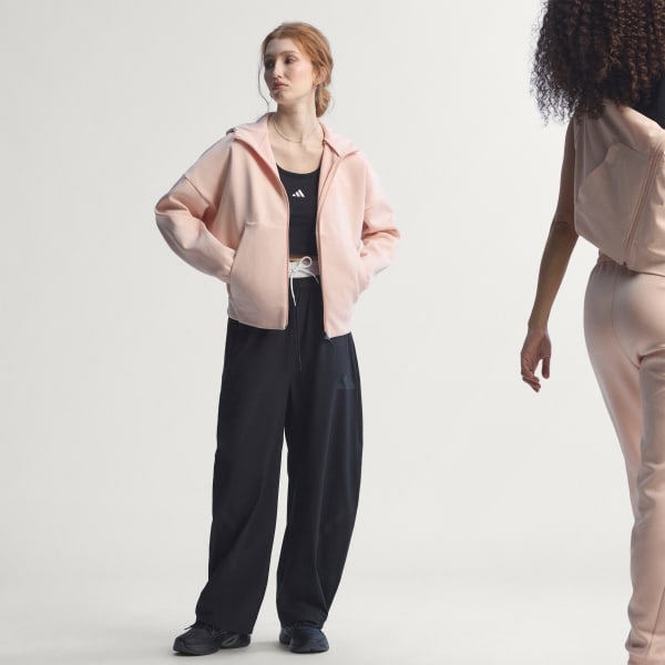 Pembe adidas Z.N.E. Full-Zip Kapüşonlu Üst