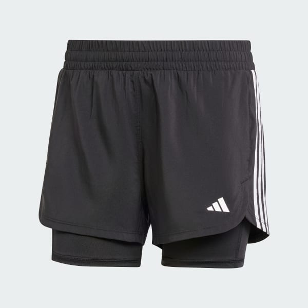 Schwarz Pacer 3-Streifen Training Woven Shorts
