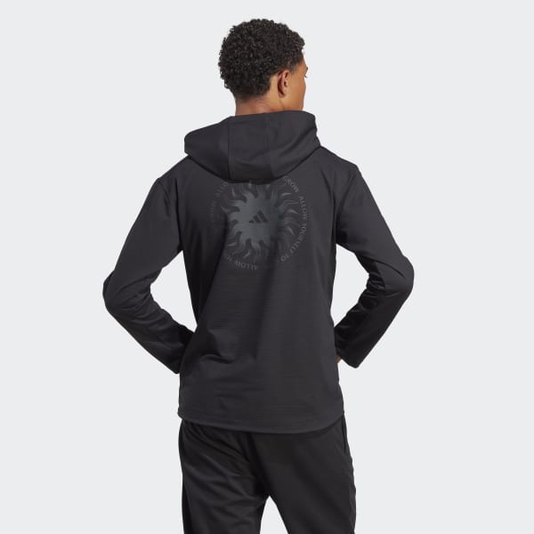 Noir Sweat-shirt à capuche Yoga Graphic Training