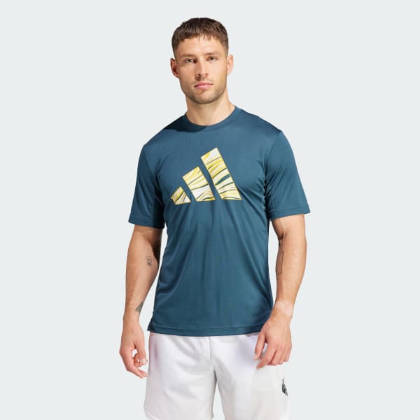 Turquesa Polo Graphic HIIT Slogan Training