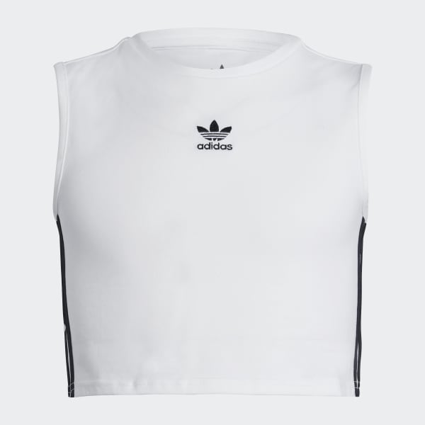 adidas Adicolor Crop Tank Top White adidas Thailand