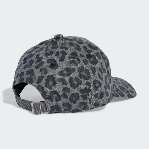 Gris Gorra de béisbol con estampado de leopardo