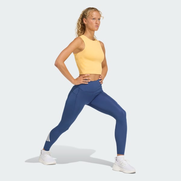 modrá Legíny v plnej dĺžke a 3-pásikmi adi365 Climacool