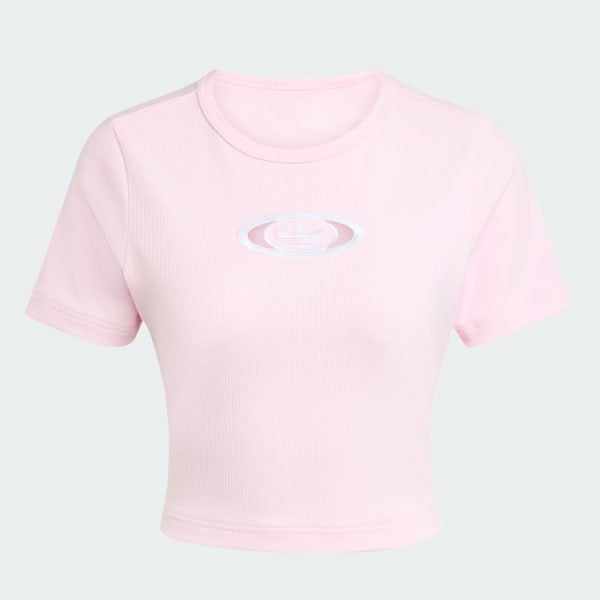 ★ adidas★ Cut Out Lip T Pink KE3737 adidas Originals Campus 2000 Back Cut Out Rib Tee - Pink