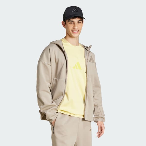 Be Áo Track Jacket Có Mũ Khóa Kéo Dọc Thân Z.N.E.