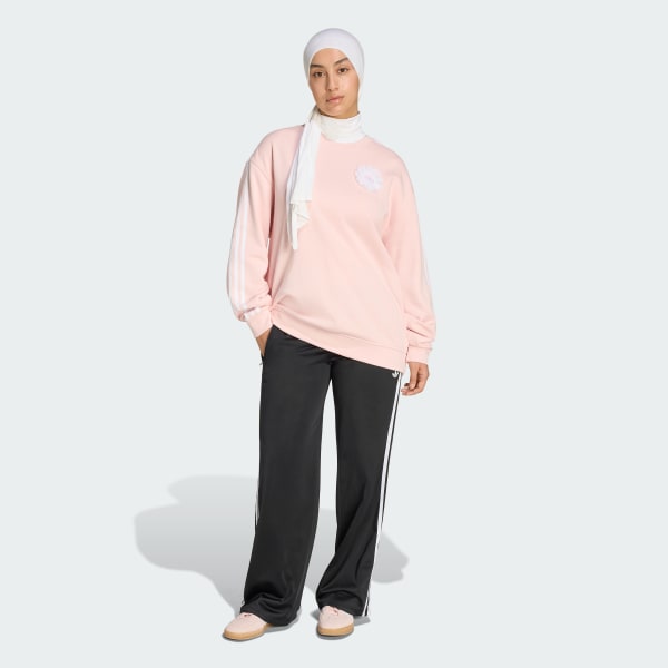 Pink ADIDAS ORIGINALS LACE BRANDING CREW Sweatshirt