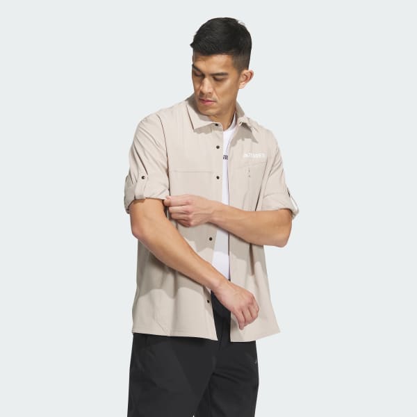 Beige Camisa Manga Larga